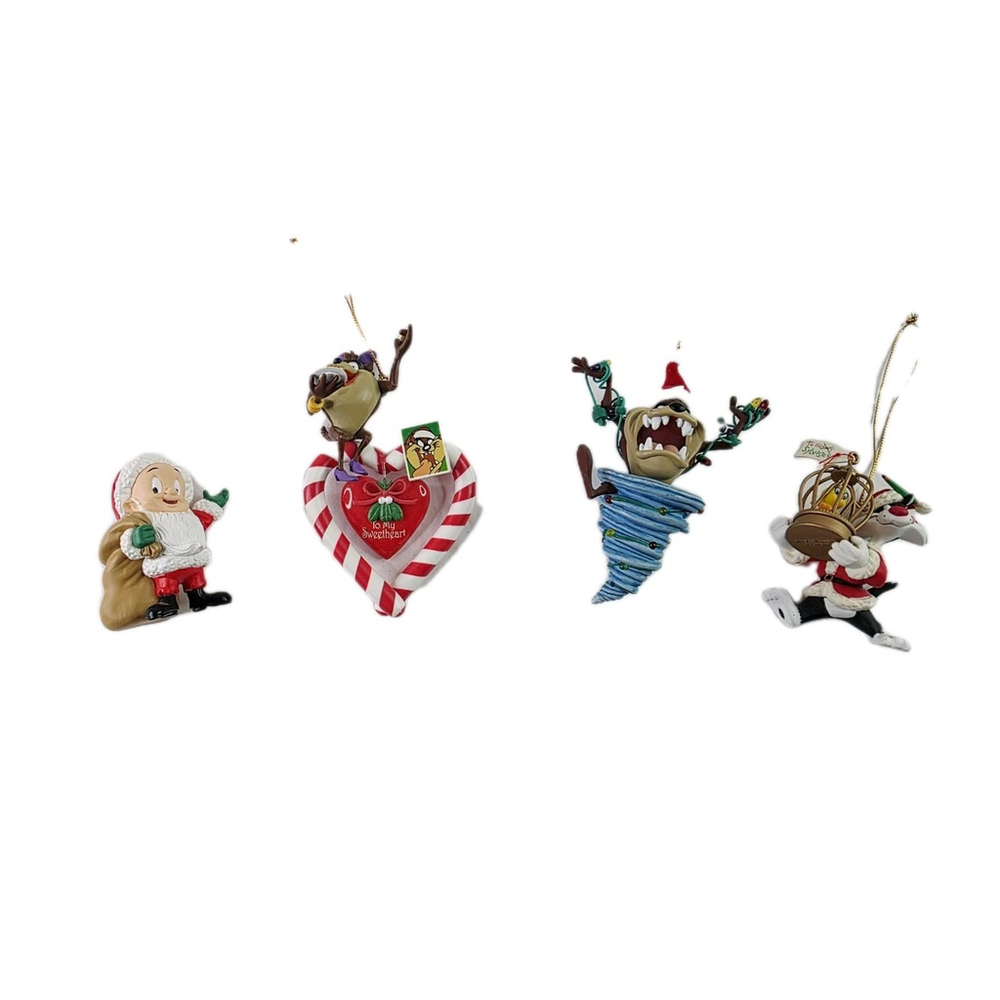 Vintage Looney Tunes Christmas Ornaments Tasmanian Devil Tweety Sylvester Elmer